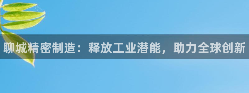 彩神x平台靠什么盈利：聊城精密制造：释放工业潜能，助力全球创新