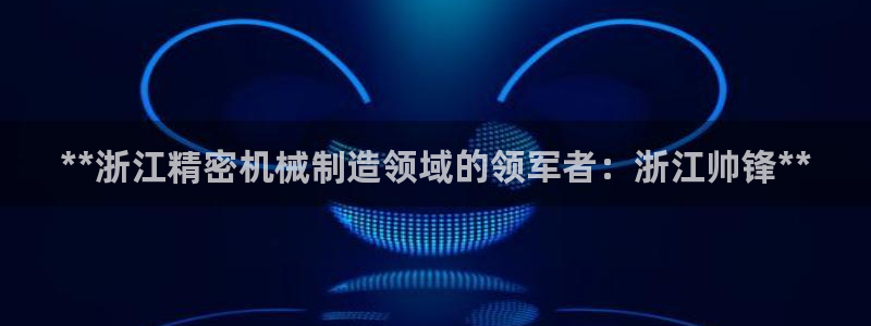 彩神通关注码金码对应码：**浙江精密机械制造领域的领军者：浙江帅锋**