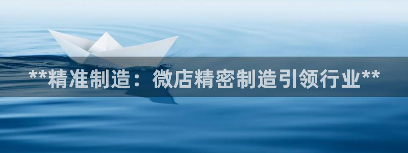 彩神iv真的能赚钱吗：**精准制造：微店精密制造引领行业**