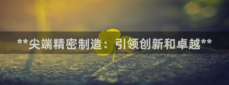 彩神v下载安装：**尖端精密制造：引领创新和卓越**