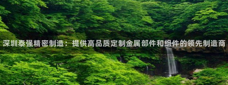 彩神vi官网版：深圳泰强精密制造：提供高品质定制金属部件和组件的领先制造商