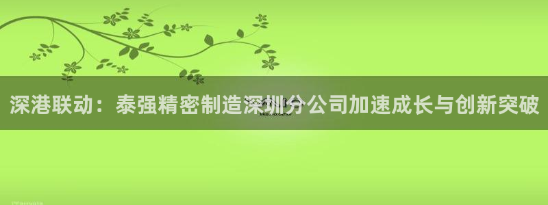 下载彩神乐发V：深港联动：泰强精密制造深圳分公司加速成长与创新突破