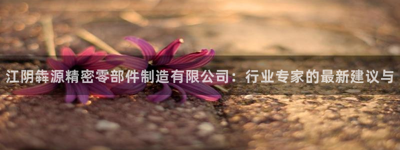 大发彩神最高邀请码：江阴犇源精密零部件制造有限公司：行业专家的最新建议与