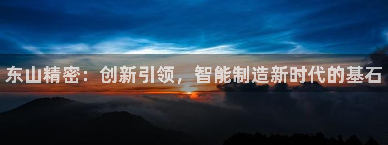 彩神购彩-购彩大厅入口：东山精密：创新引领，智能制造新时代的基石