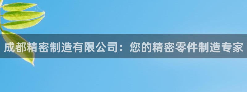 彩神v争霸是啥：成都精密制造有限公司：您的精密零件制造专家