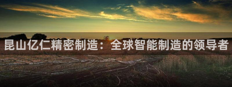 彩神大发是不是人为操作：昆山亿仁精密制造：全球智能制造的领导者