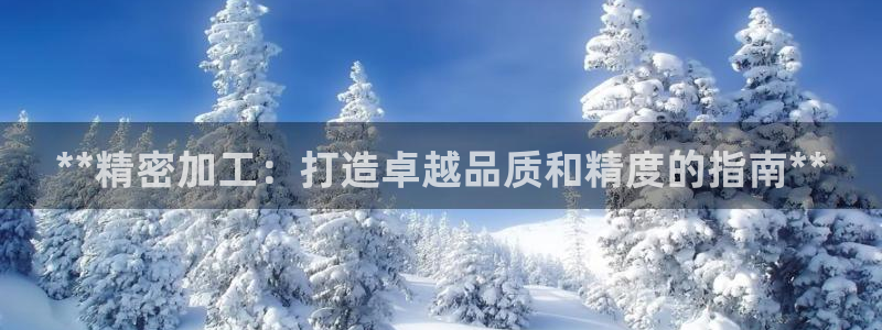 彩神购彩-购彩大厅入口老版：**精密加工：打造卓越品质和精度的指南**