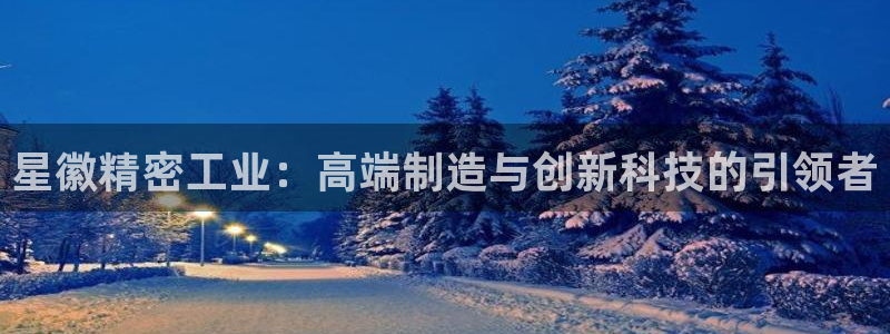 彩神vii购彩l心：星徽精密工业：高端制造与创新科技的引领者