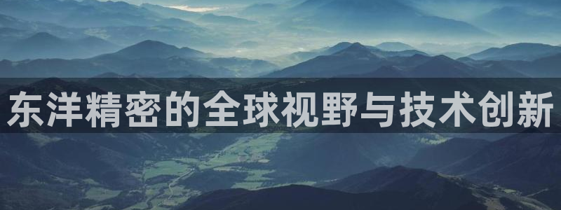 彩神v8app：东洋精密的全球视野与技术创新